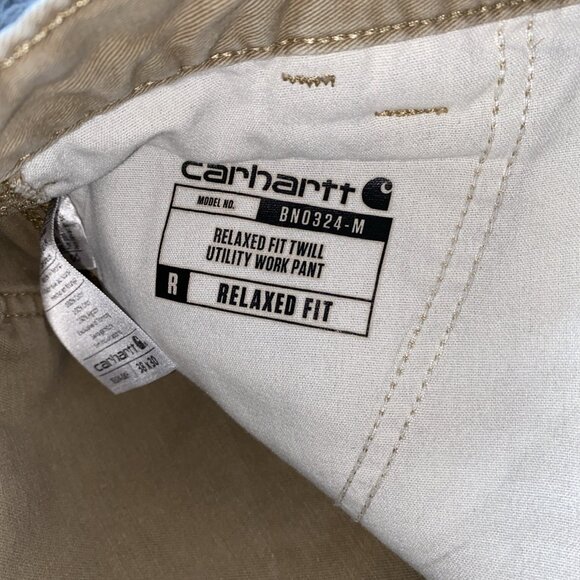 Carhartt Relaxed Straight Twill Dungaree Bundle 2 Work Pants Men 38X30 Utility - Picture 16 of 16